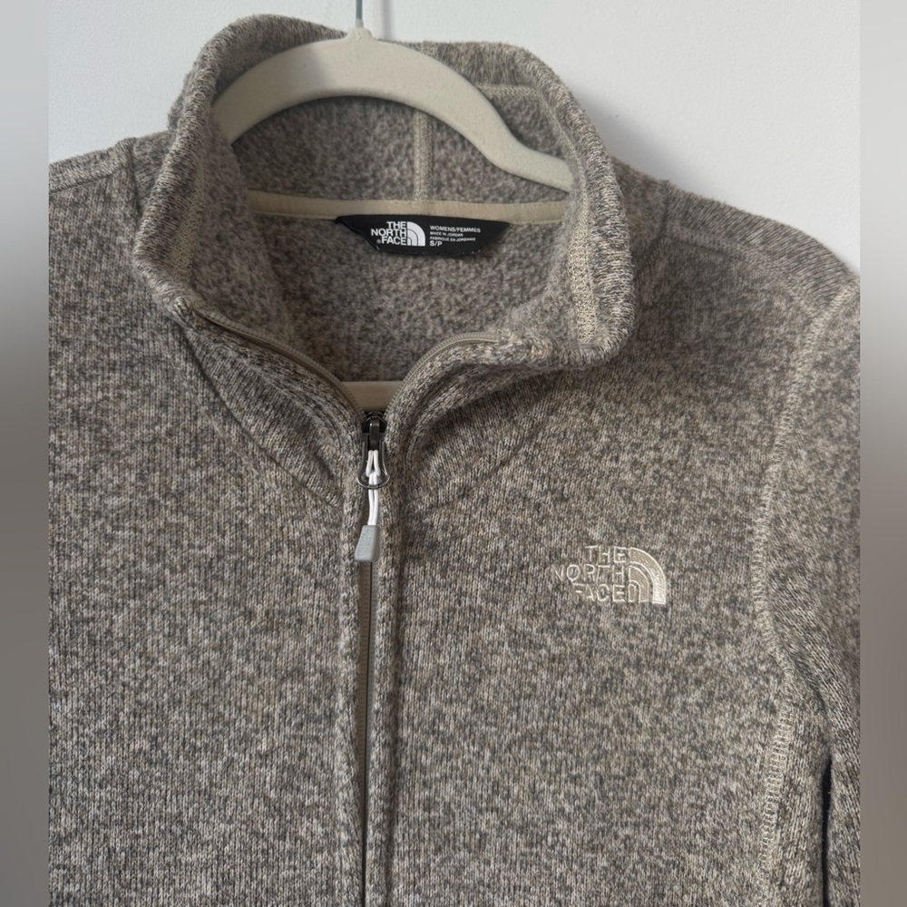 The North Face Crescent Sunset Full-Zip Fleece Jacket in Oatmeal - Size S - Picture 3 of 14